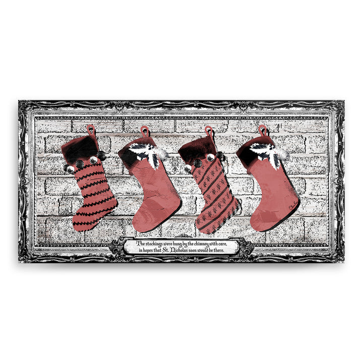 'Stockings' Holiday Canvas Wall Art