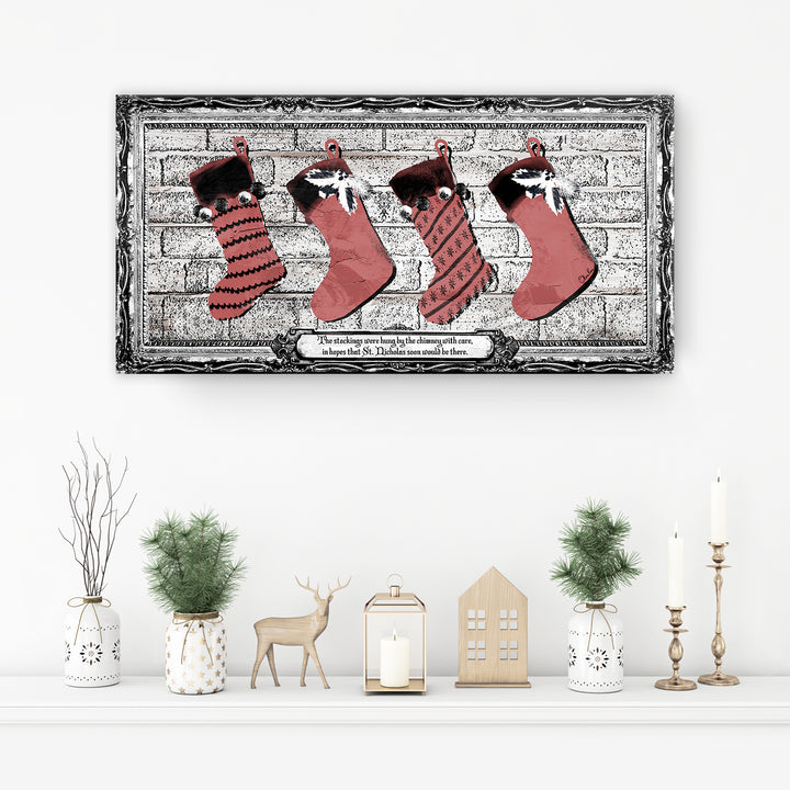 'Stockings' Holiday Canvas Wall Art