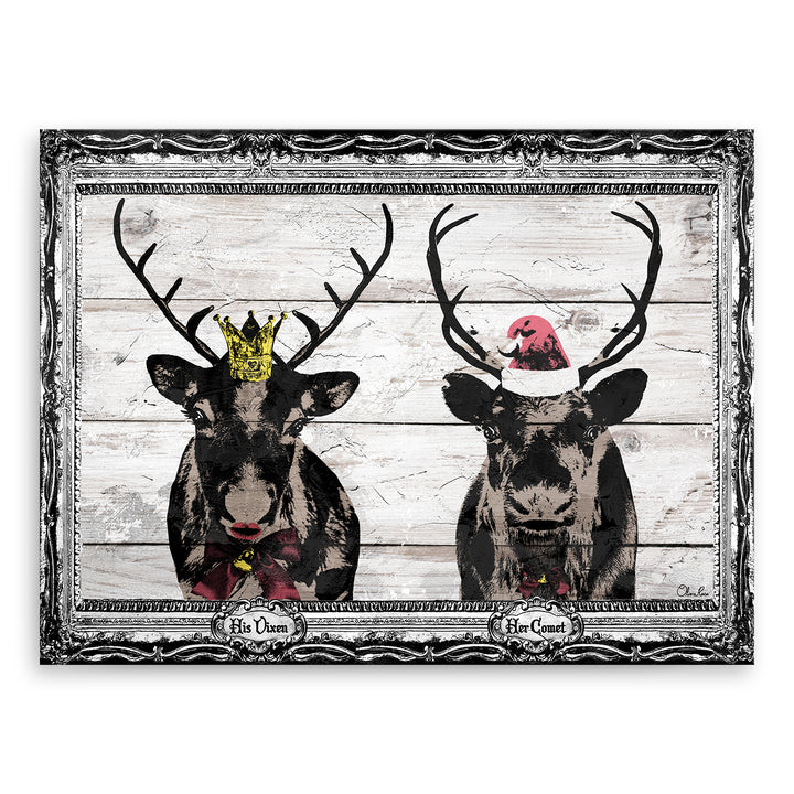 'Vixen & Comet' Holiday Canvas Wall Art