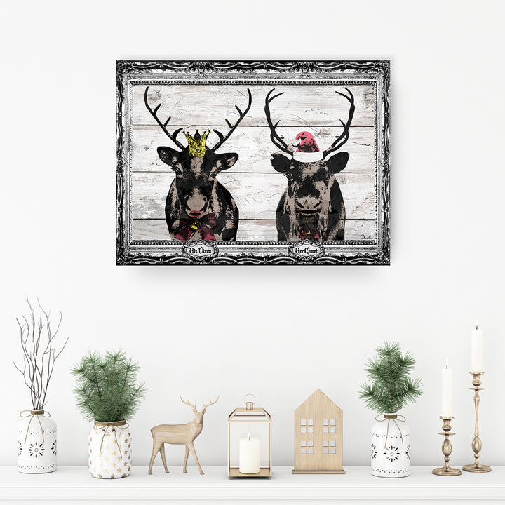 'Vixen & Comet' Holiday Canvas Wall Art