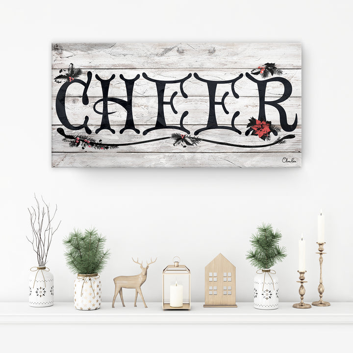 'Cheer' Holiday Canvas Wall Art