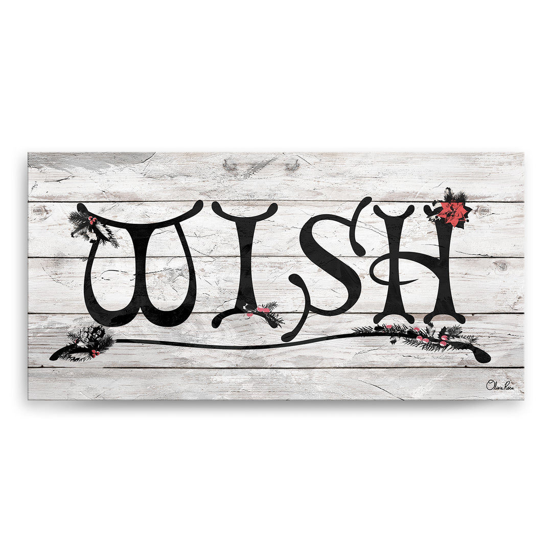 'Wish' Holiday Canvas Wall Art