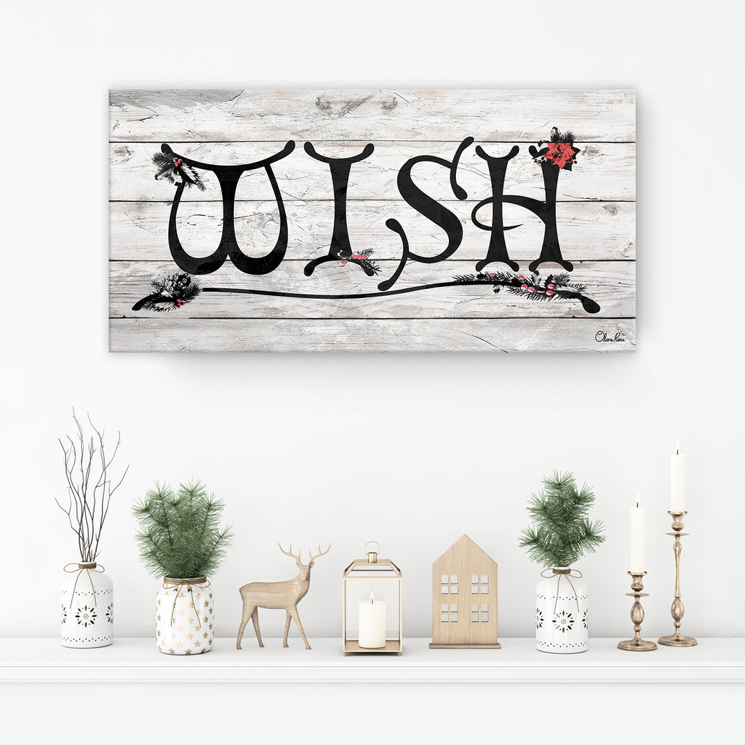 'Wish' Holiday Canvas Wall Art