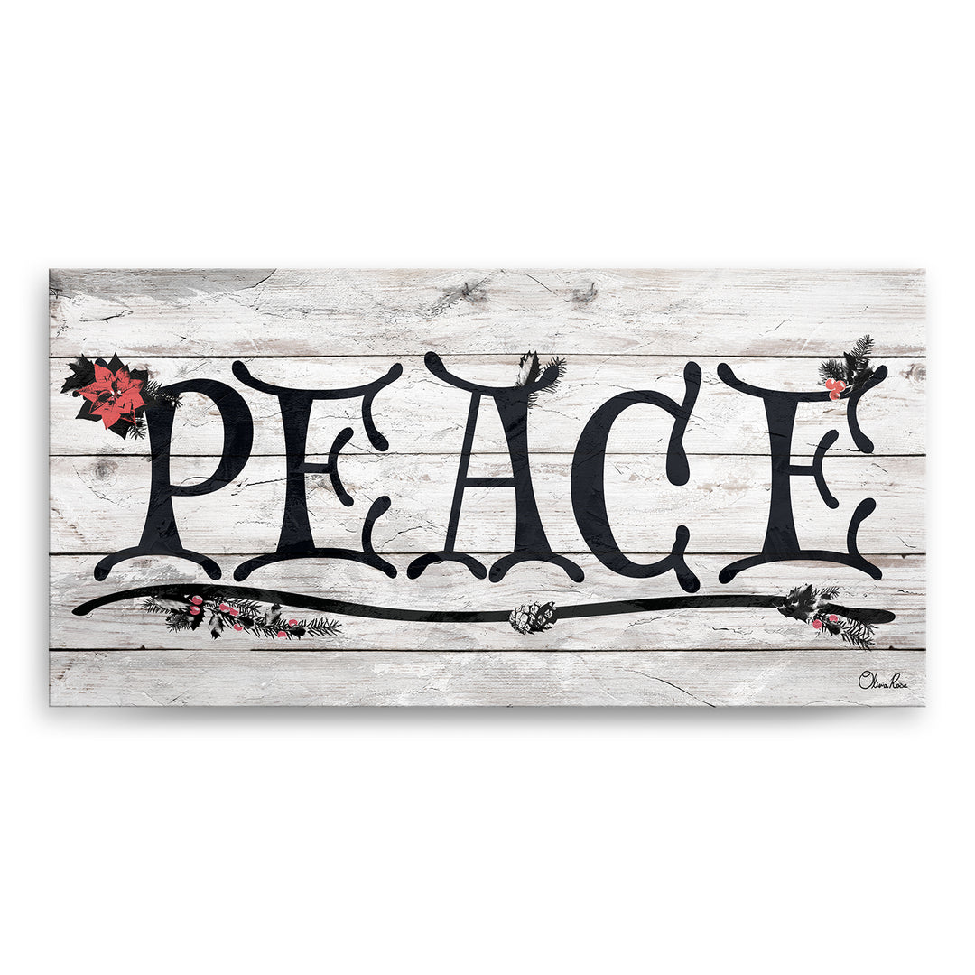 'Peace' Holiday Canvas Wall Art