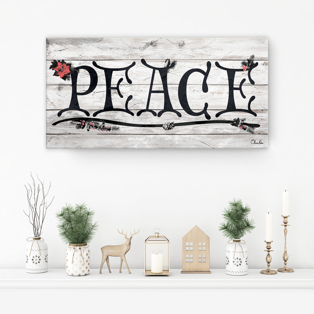 'Peace' Holiday Canvas Wall Art