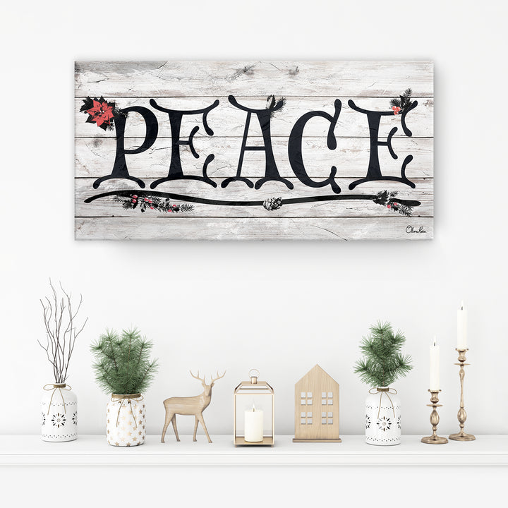 'Peace' Holiday Canvas Wall Art