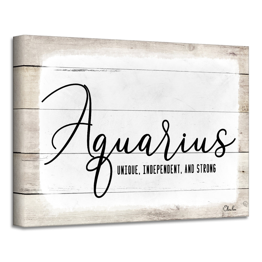 'Zodiac' Wrapped Canvas Textual Wall Art