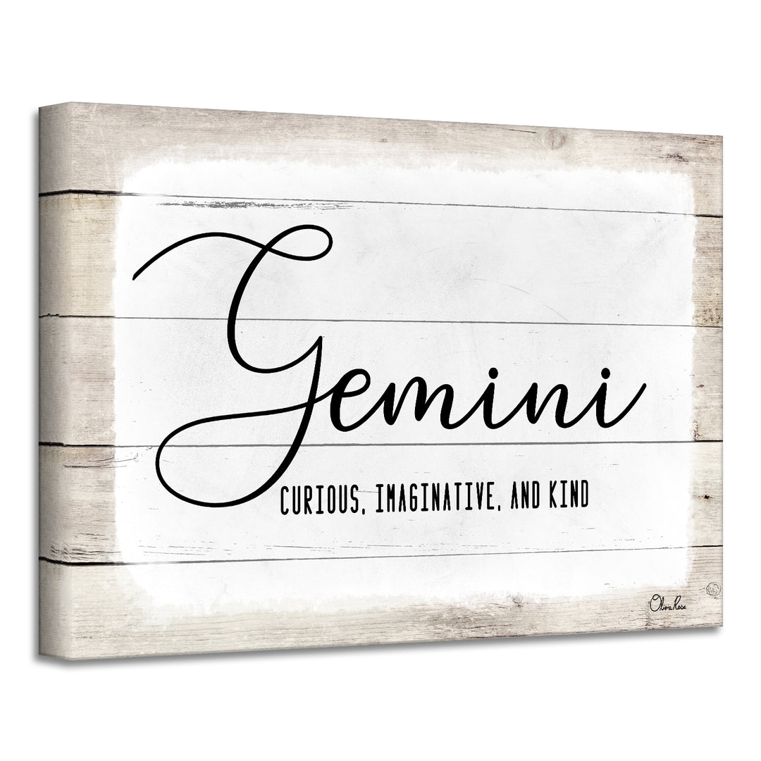 'Zodiac' Wrapped Canvas Textual Wall Art