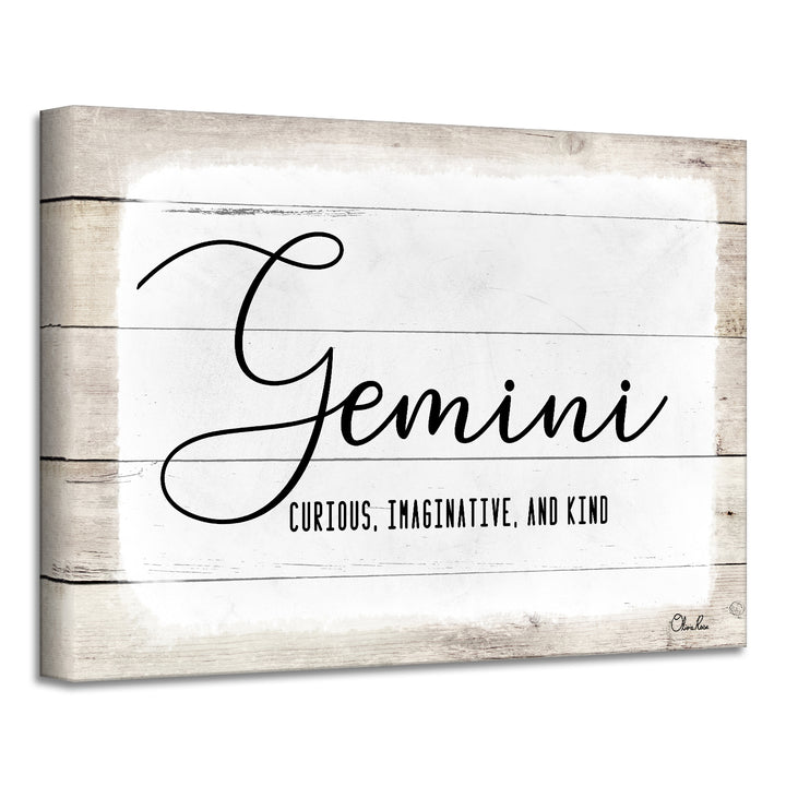 'Zodiac' Wrapped Canvas Textual Wall Art