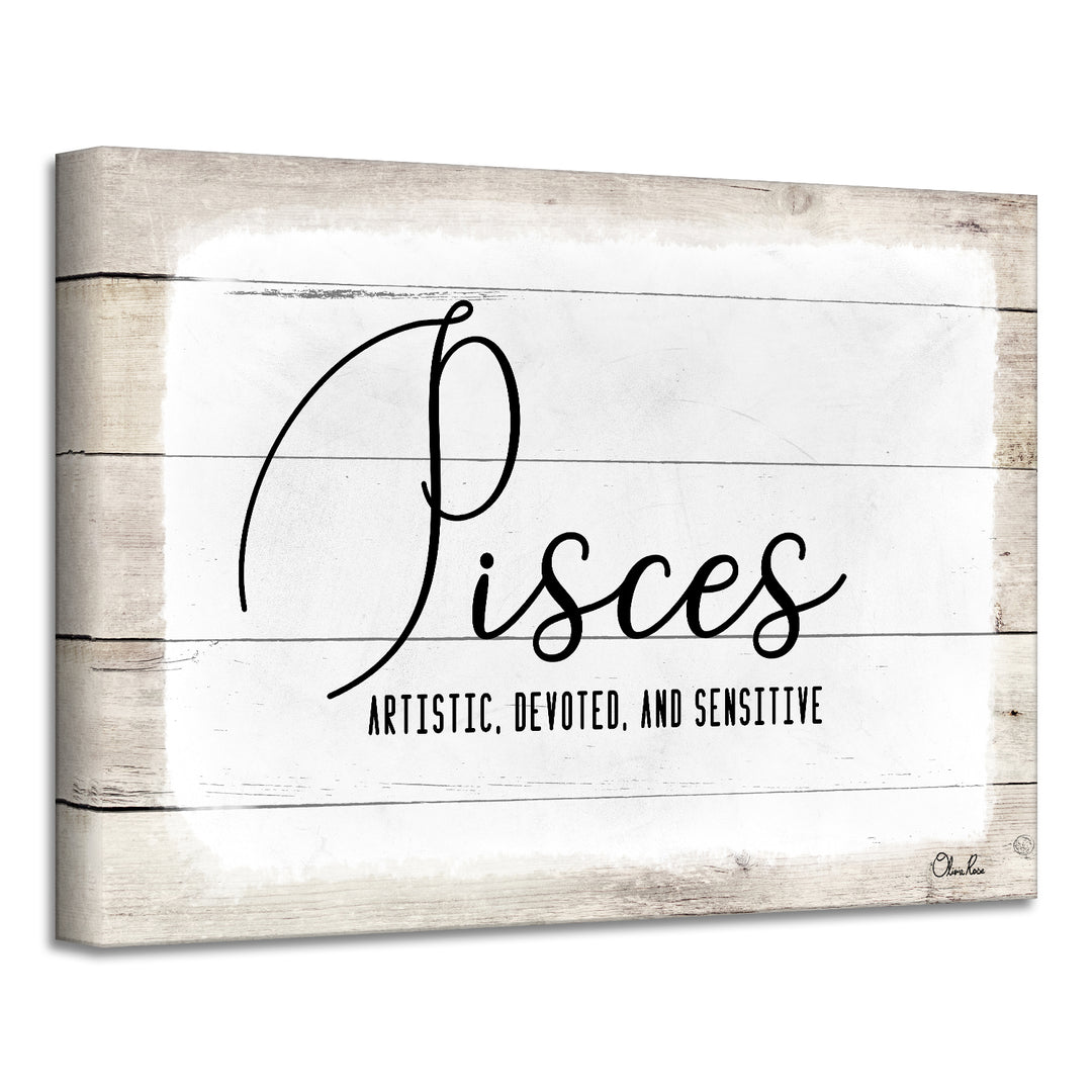 'Zodiac' Wrapped Canvas Textual Wall Art
