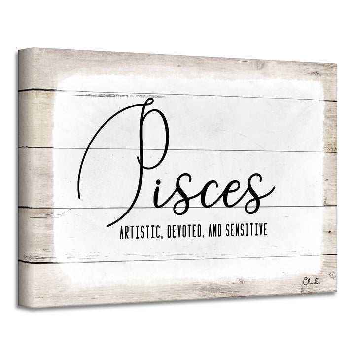 'Zodiac' Wrapped Canvas Textual Wall Art