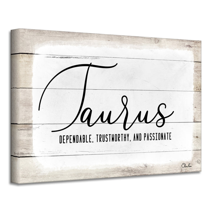 'Zodiac' Wrapped Canvas Textual Wall Art