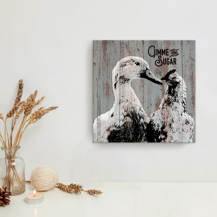 Sweet Duck & Hen'  Wall Art