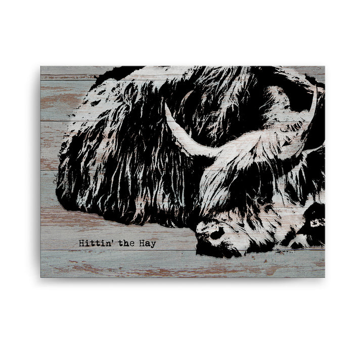 'Hittin' the Hay' Wrapped Canvas Wall Art