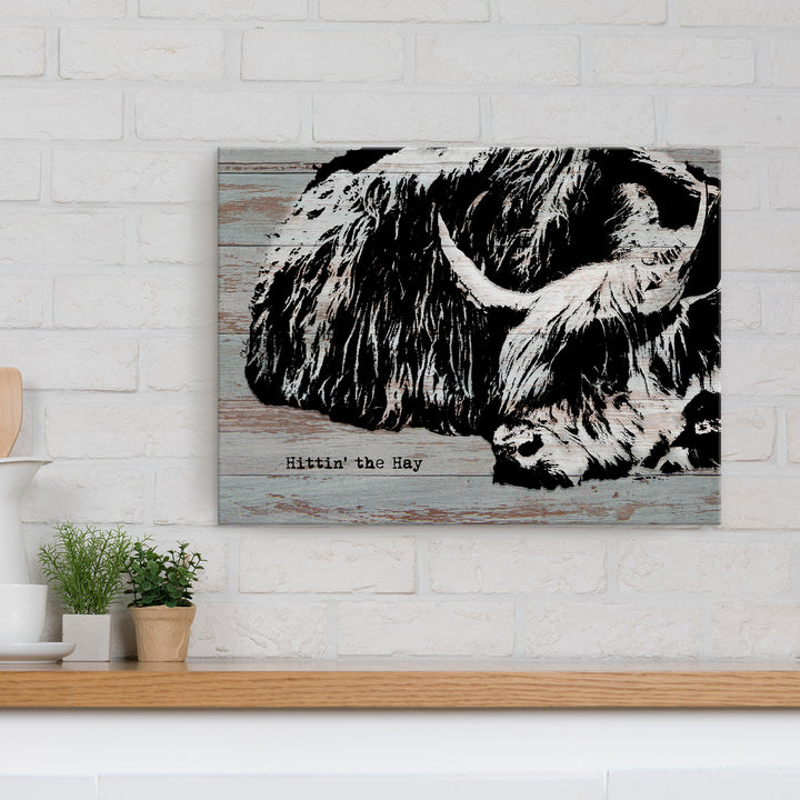 'Hittin' the Hay' Wrapped Canvas Wall Art