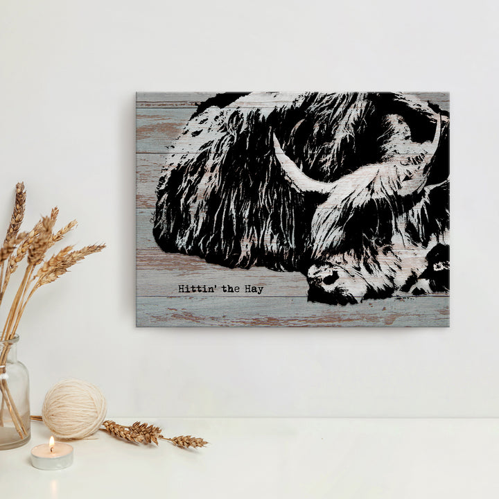 'Hittin' the Hay' Wrapped Canvas Wall Art