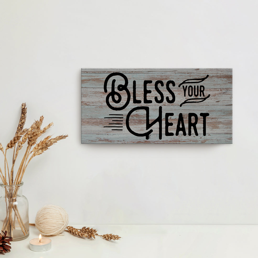 'Bless Your Heart' Wrapped Canvas Wall Art