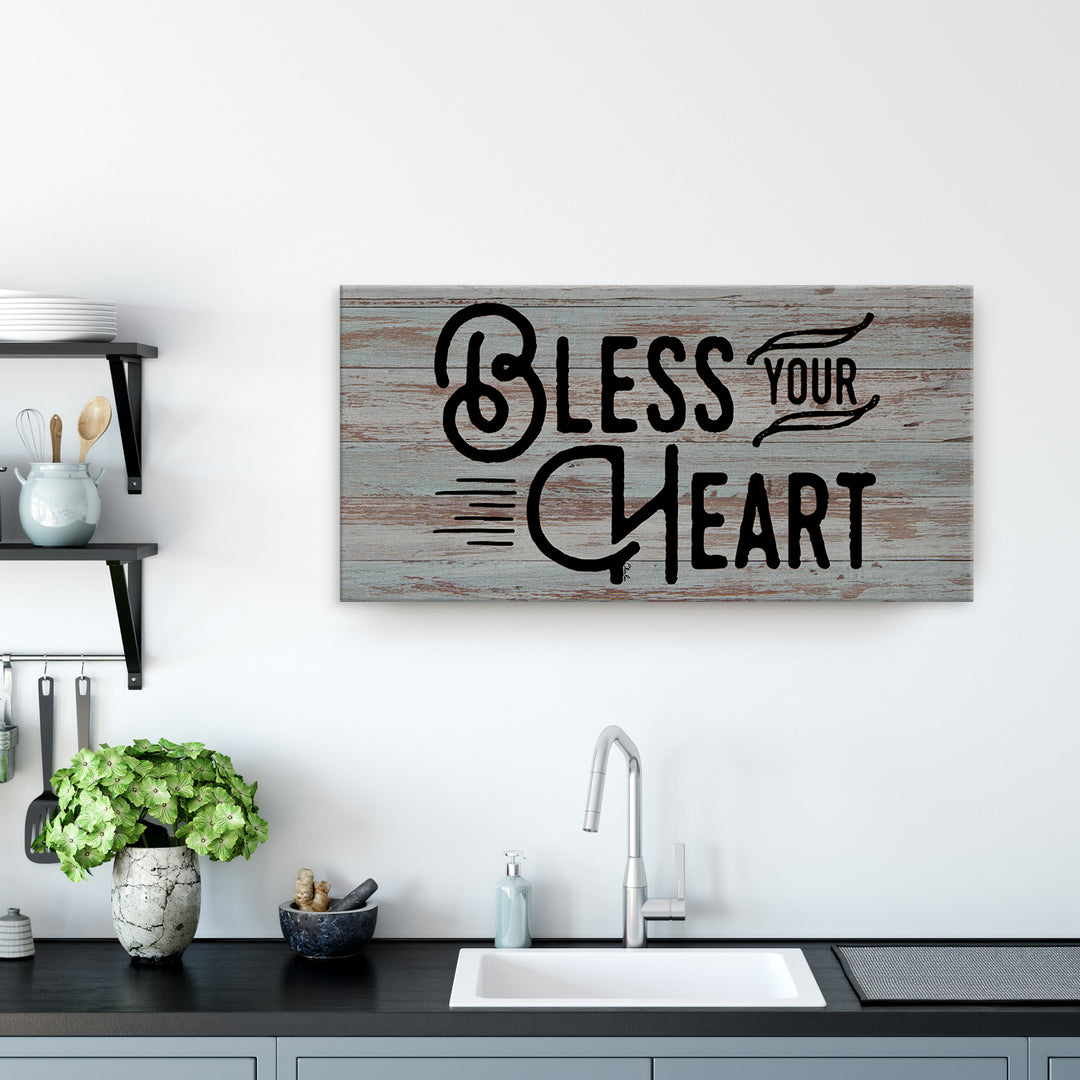 'Bless Your Heart' Wrapped Canvas Wall Art