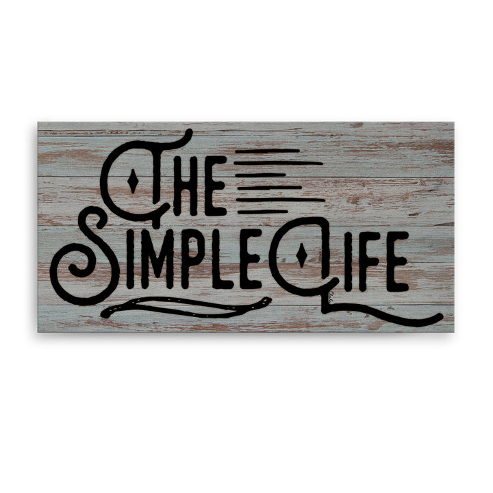 'The Simple Life' Wrapped Canvas Wall Art