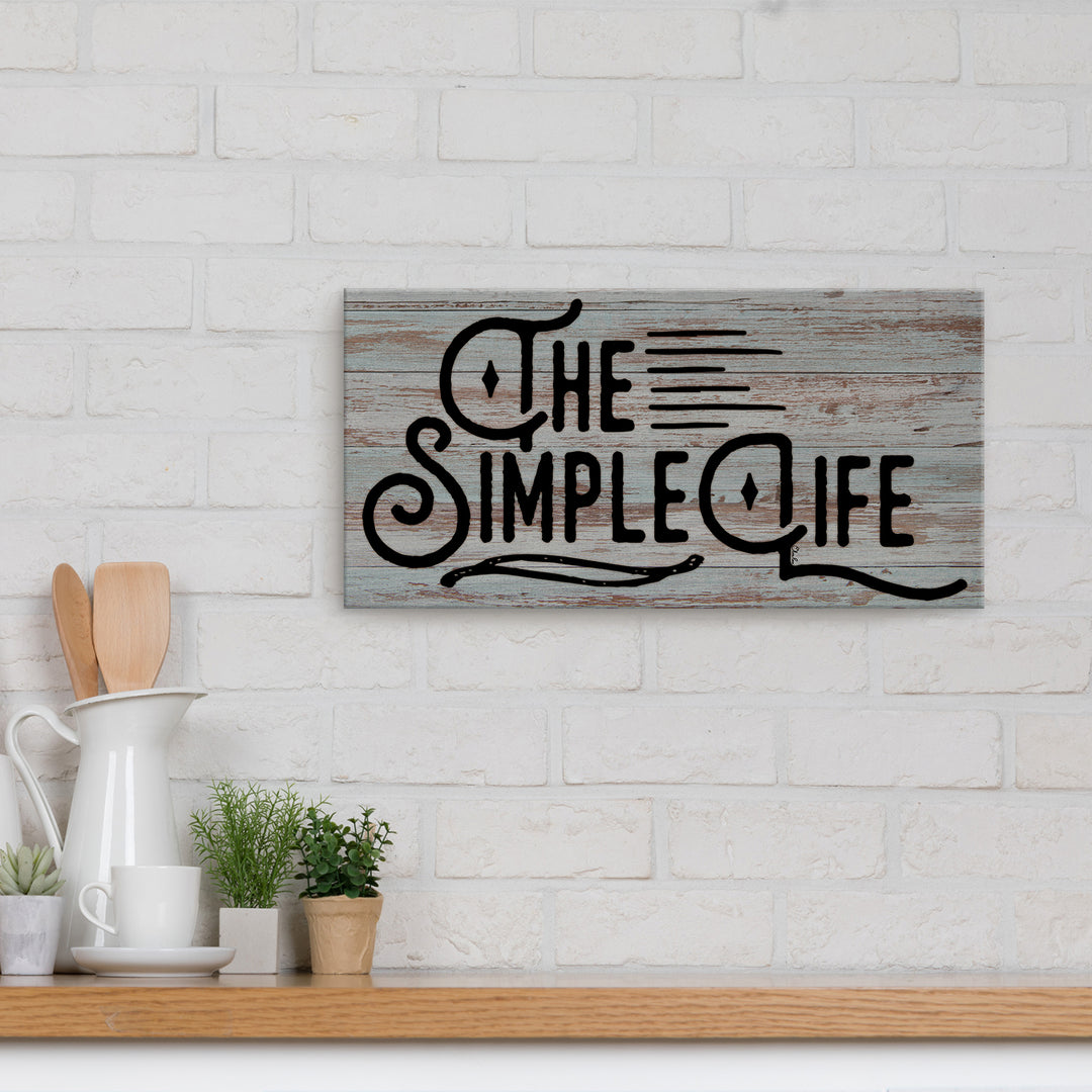 'The Simple Life' Wrapped Canvas Wall Art