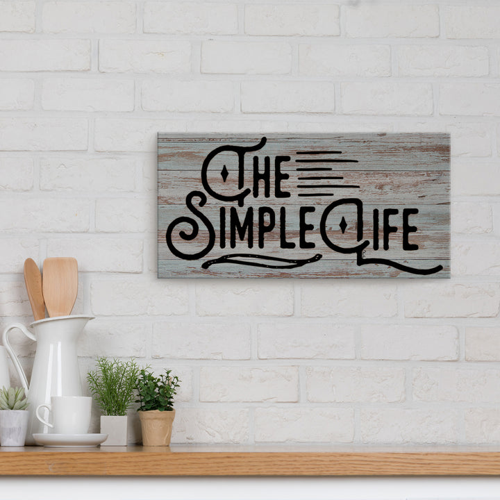 'The Simple Life' Wrapped Canvas Wall Art