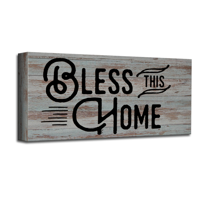 'Bless This Home' Wrapped Canvas Wall Art