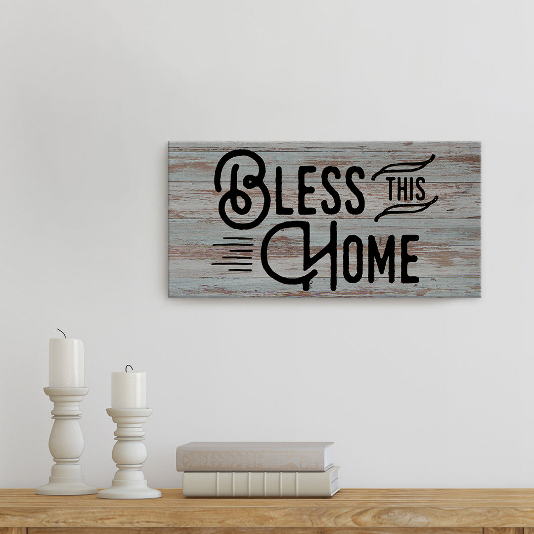 'Bless This Home' Wrapped Canvas Wall Art