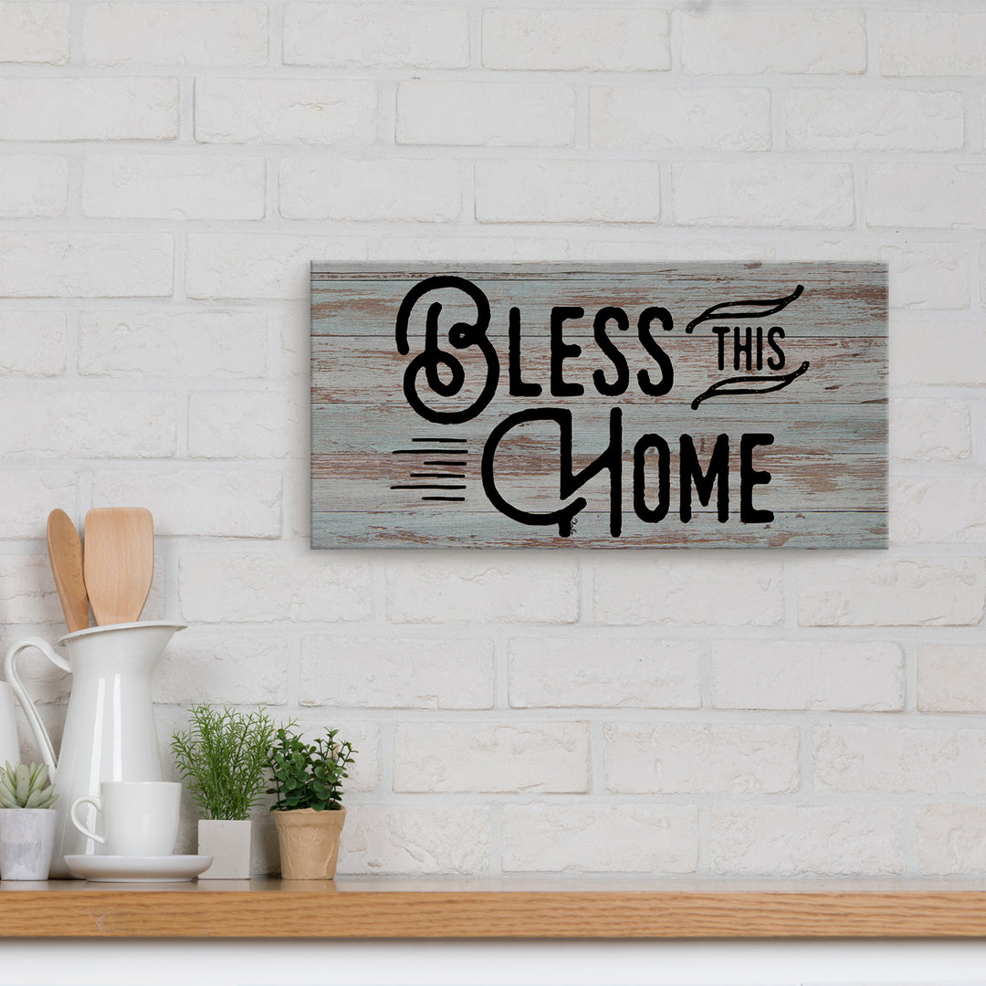 'Bless This Home' Wrapped Canvas Wall Art