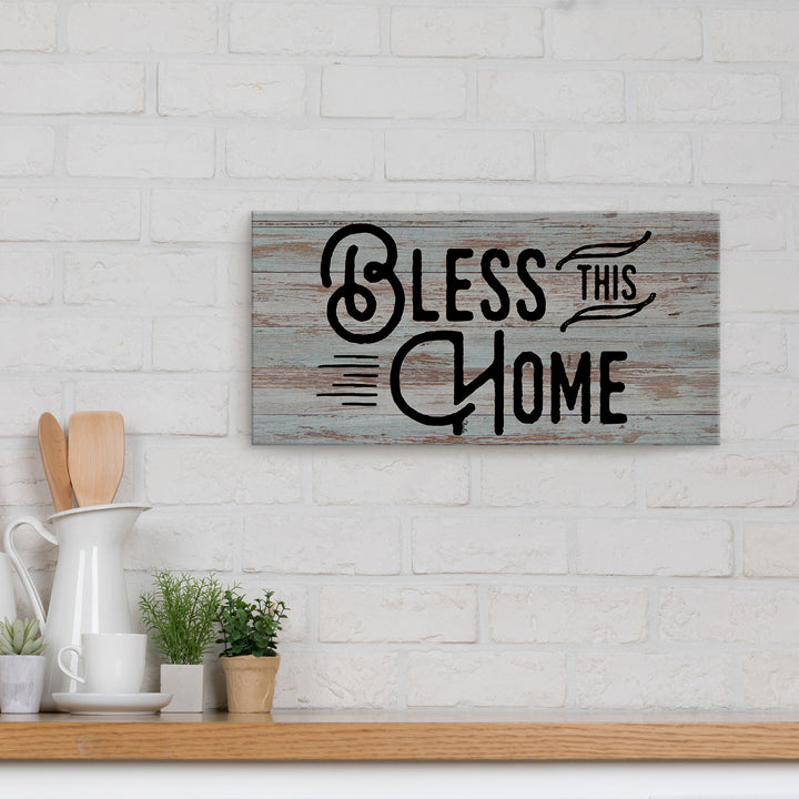 'Bless This Home' Wrapped Canvas Wall Art