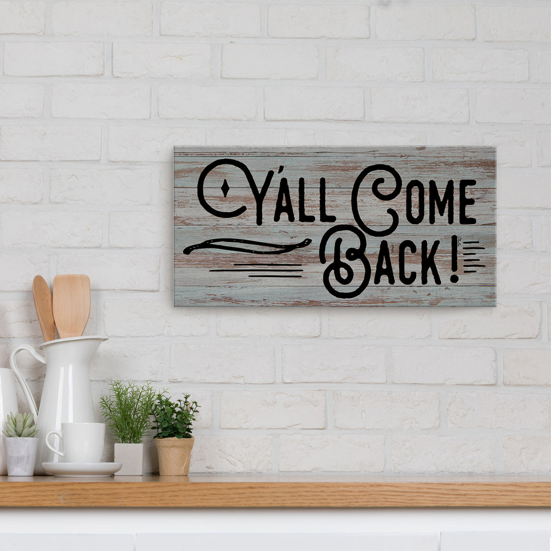 'Y'all Come Back' Wrapped Canvas Wall Art