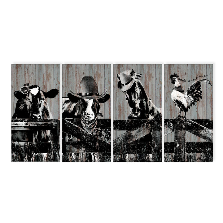 On the Fence' 4-Piece Wall Art Set