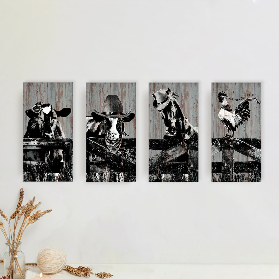 On the Fence' 4-Piece Wall Art Set
