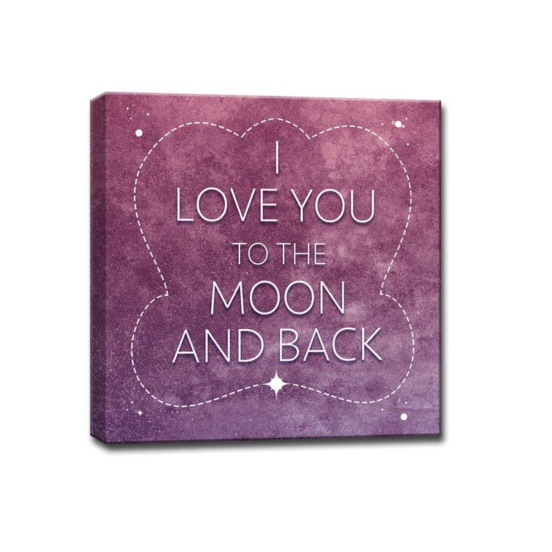 I Love you to the Moon & Back' Wrapped Canvas Wall Art