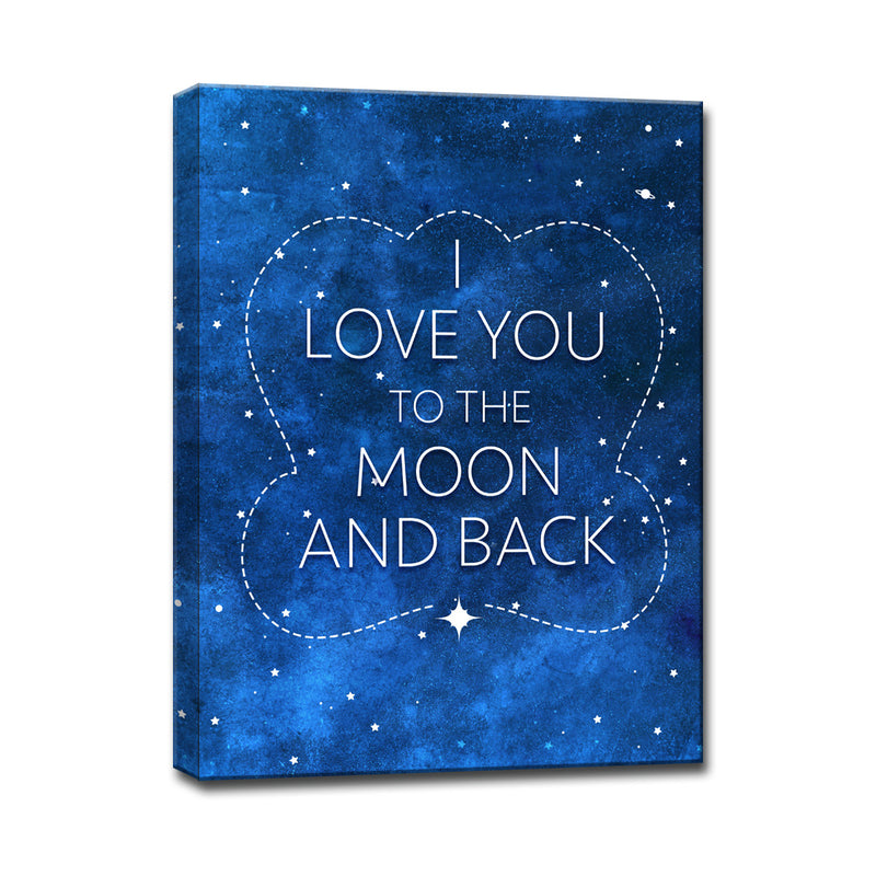 I Love you to the Moon & Back II' Wrapped Canvas Wall Art