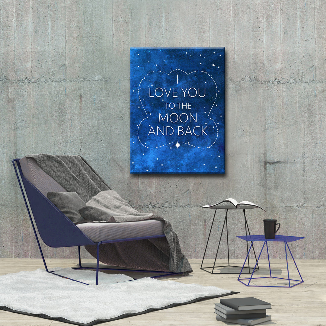 I Love you to the Moon & Back II' Wrapped Canvas Wall Art
