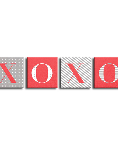 XOXO' Wrapped Canvas Wall Art