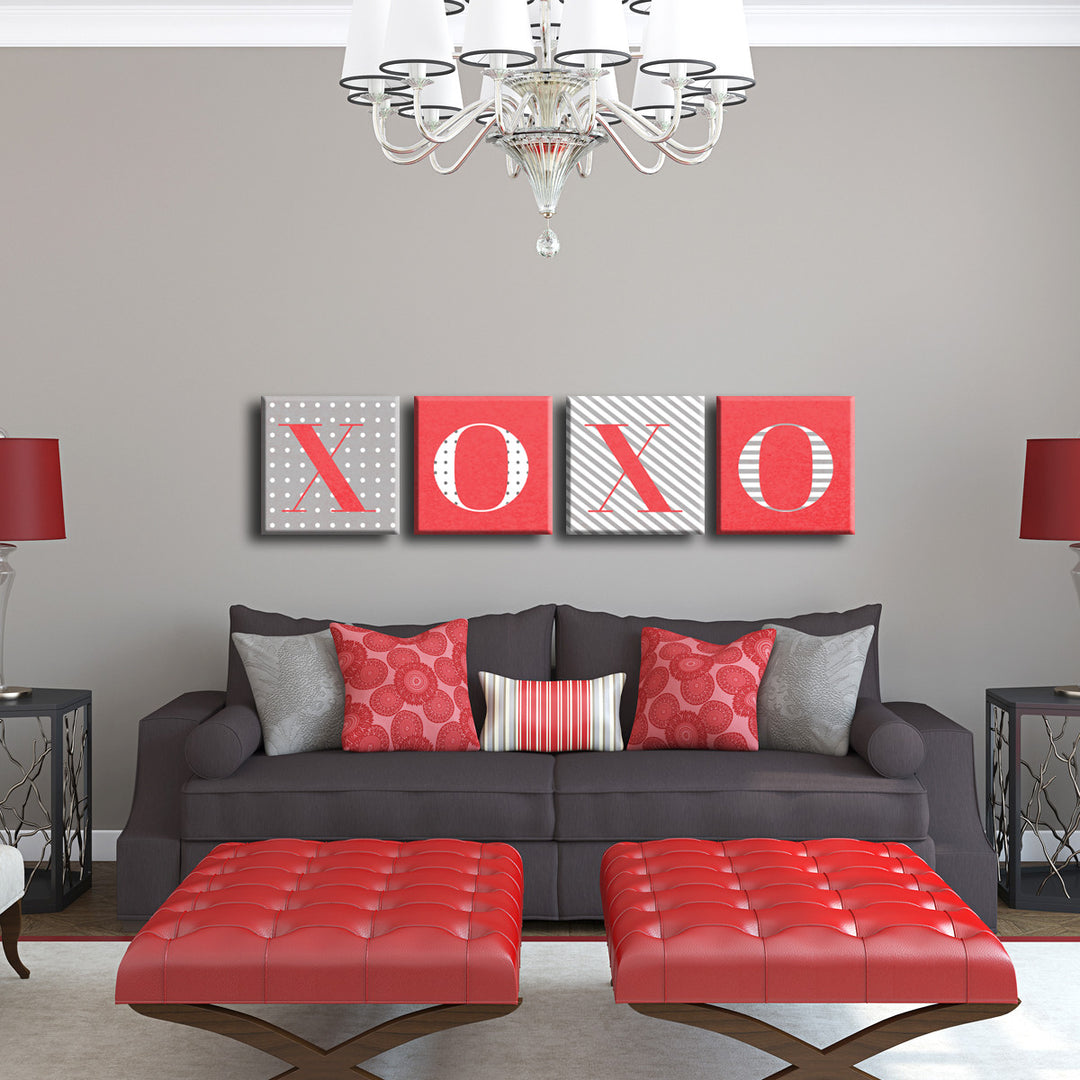 XOXO' Wrapped Canvas Wall Art