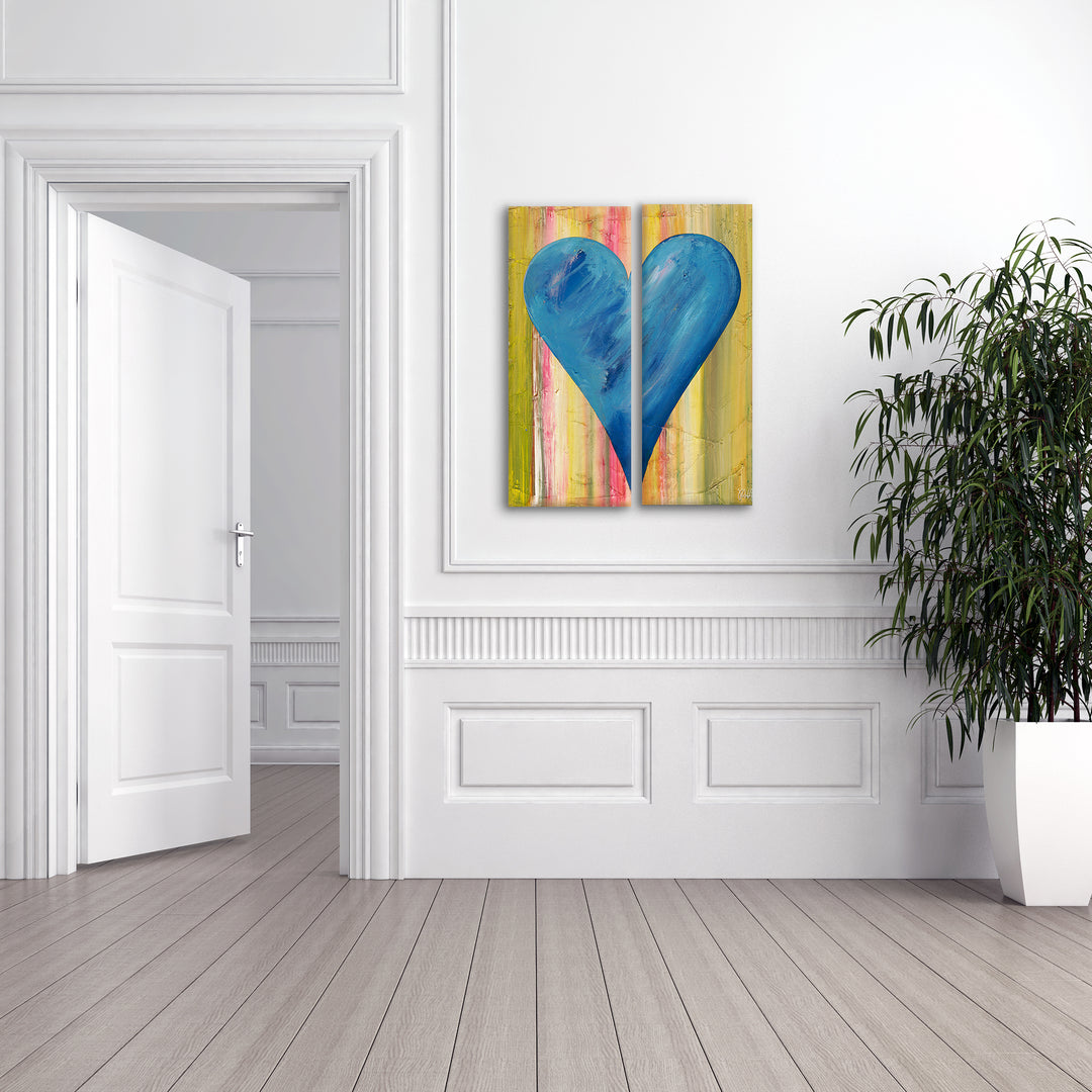 Amsterdam' Abstract Heart Wall Art