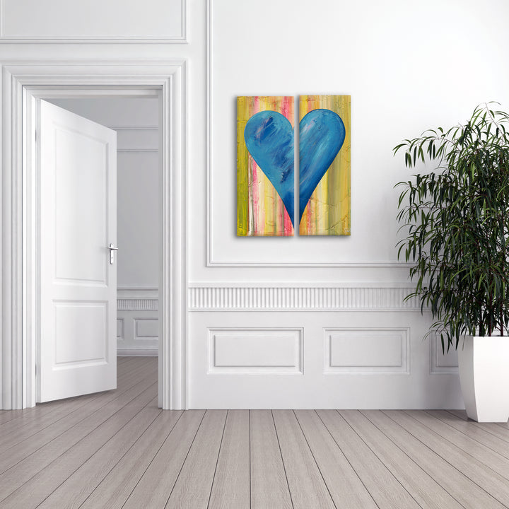 Amsterdam' Abstract Heart Wall Art