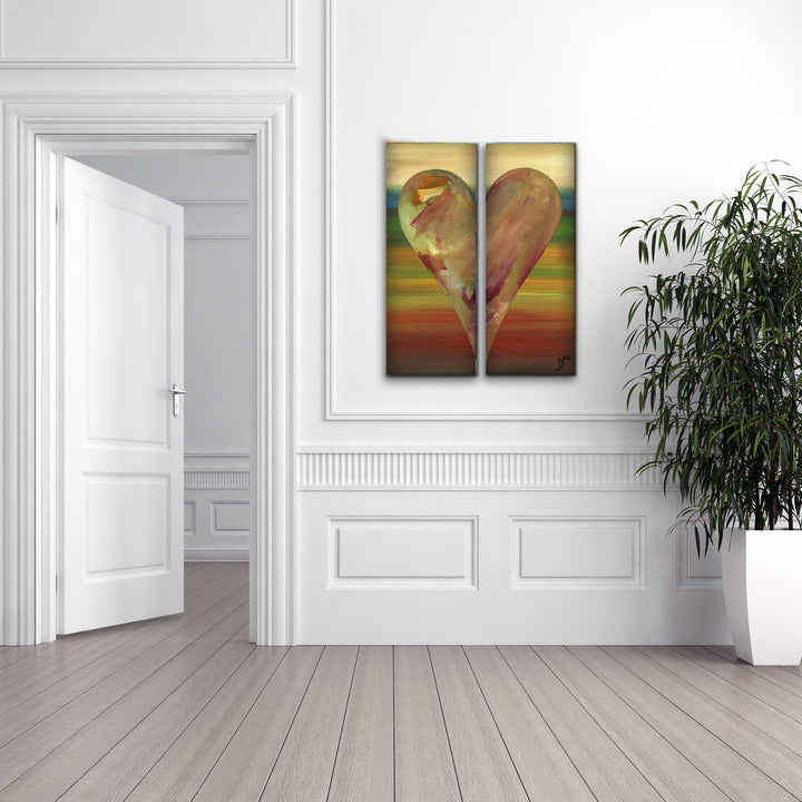 Dayle'  Abstract Heart Wall Art