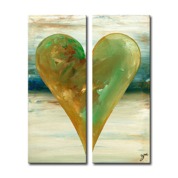 Elijah'  Abstract Heart Wall Art