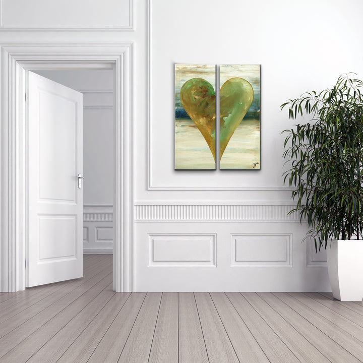 Elijah'  Abstract Heart Wall Art