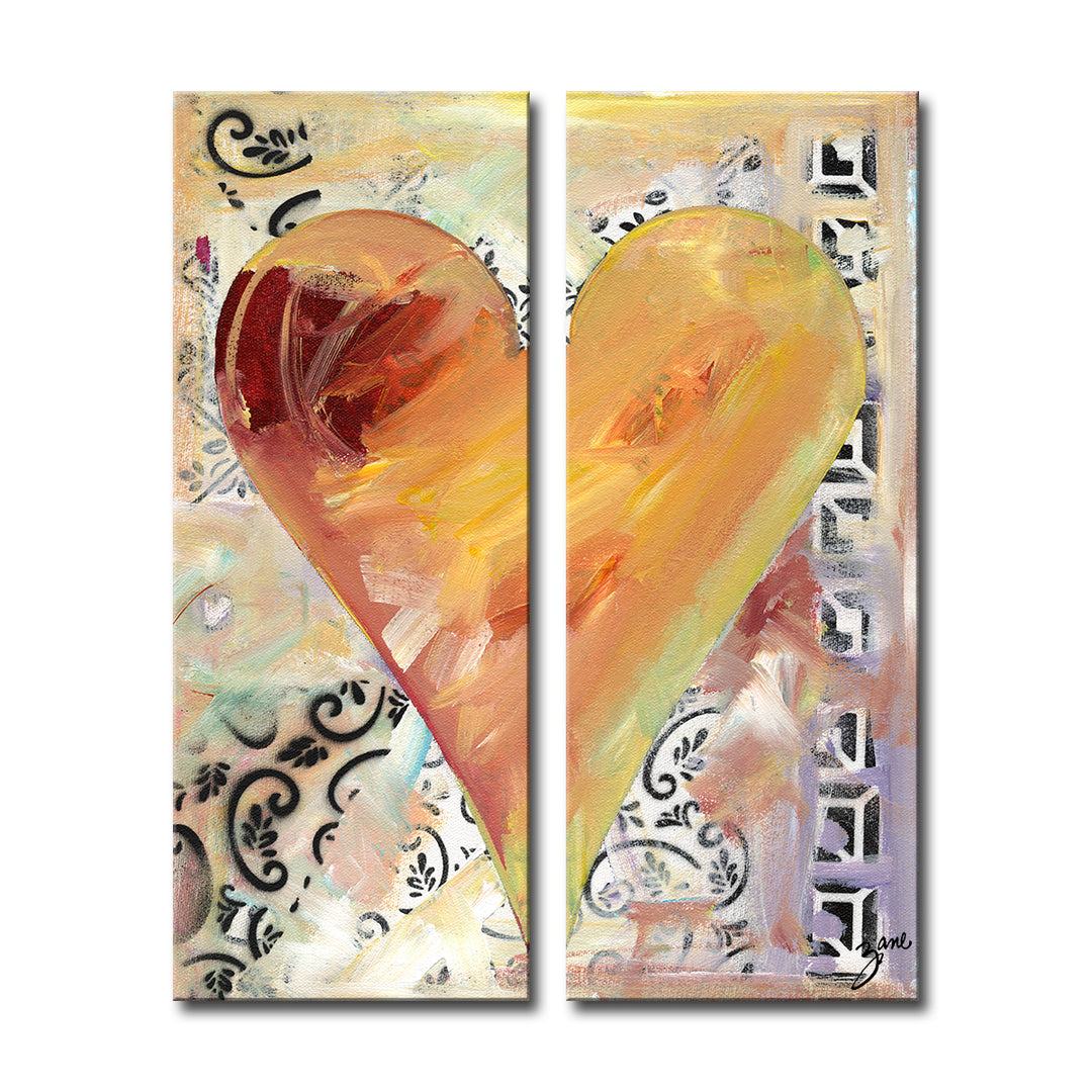 Fabienne' Abstract Heart Wall Art