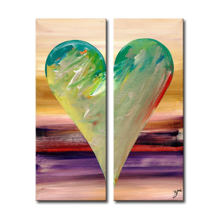 Istanbul' Abstract Heart Wall Art