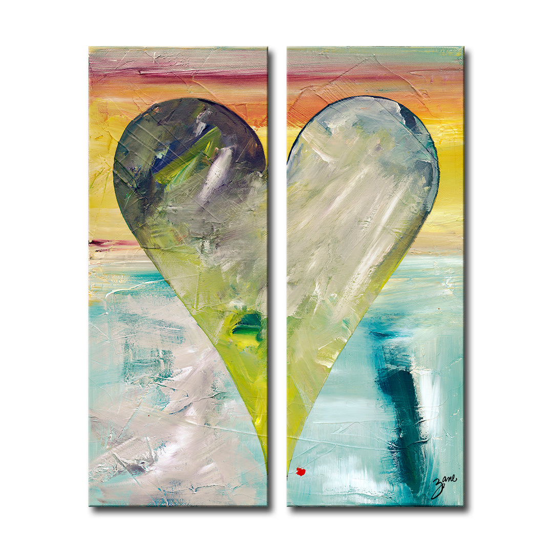 Jakarta' Abstract Heart Wall Art