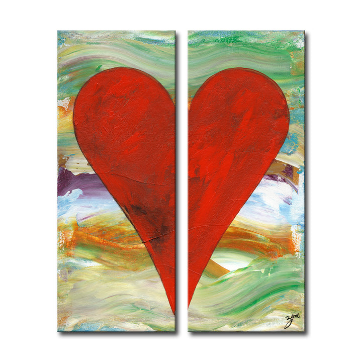 John' Abstract Heart Wall Art