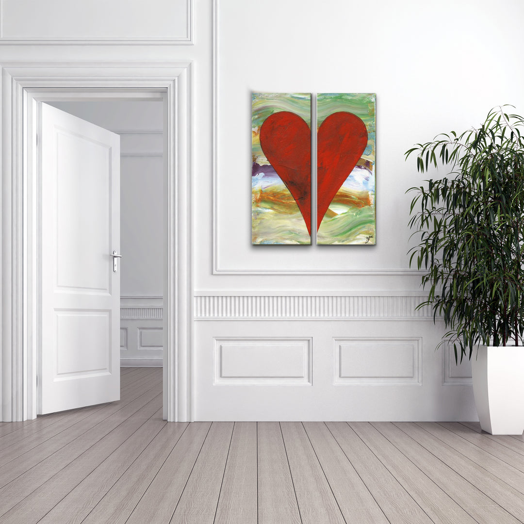John' Abstract Heart Wall Art