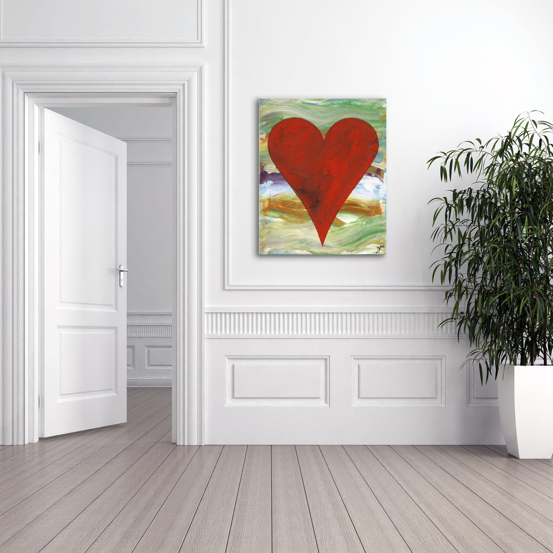 John' Abstract Heart Wall Art
