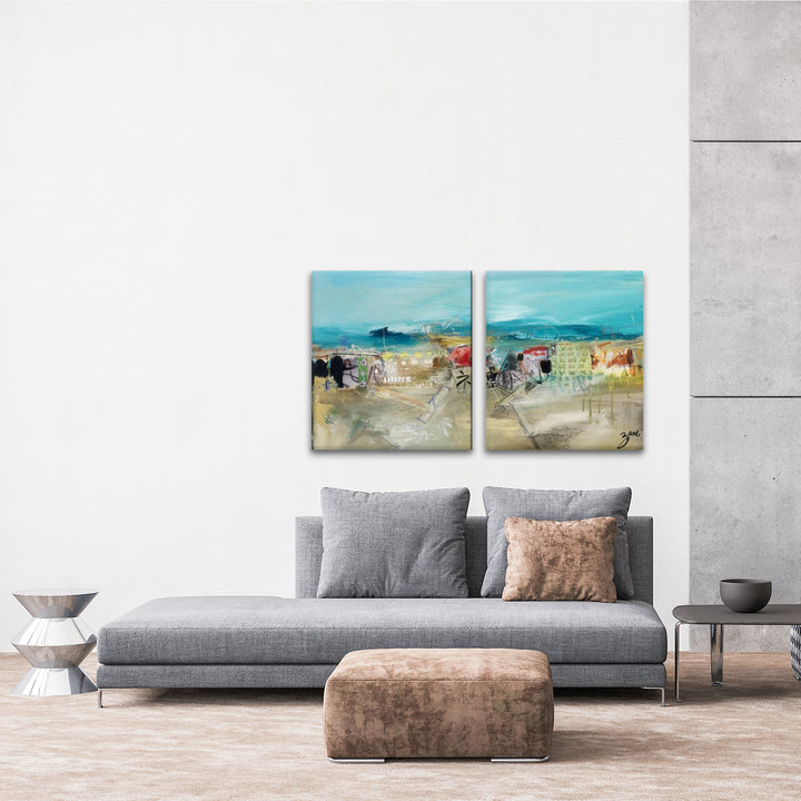 Confetti' 2 Piece Wrapped Canvas Wall Art Set