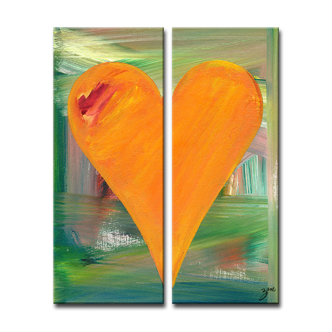 Alexia' Abstract Heart Wall Art Set